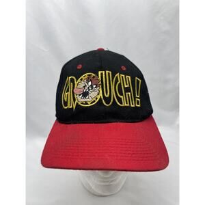 D3 Vintage 1997 Looney Tunes Taz “Grouch” Snapback Hat VTG Drew‎ Pearson Retro